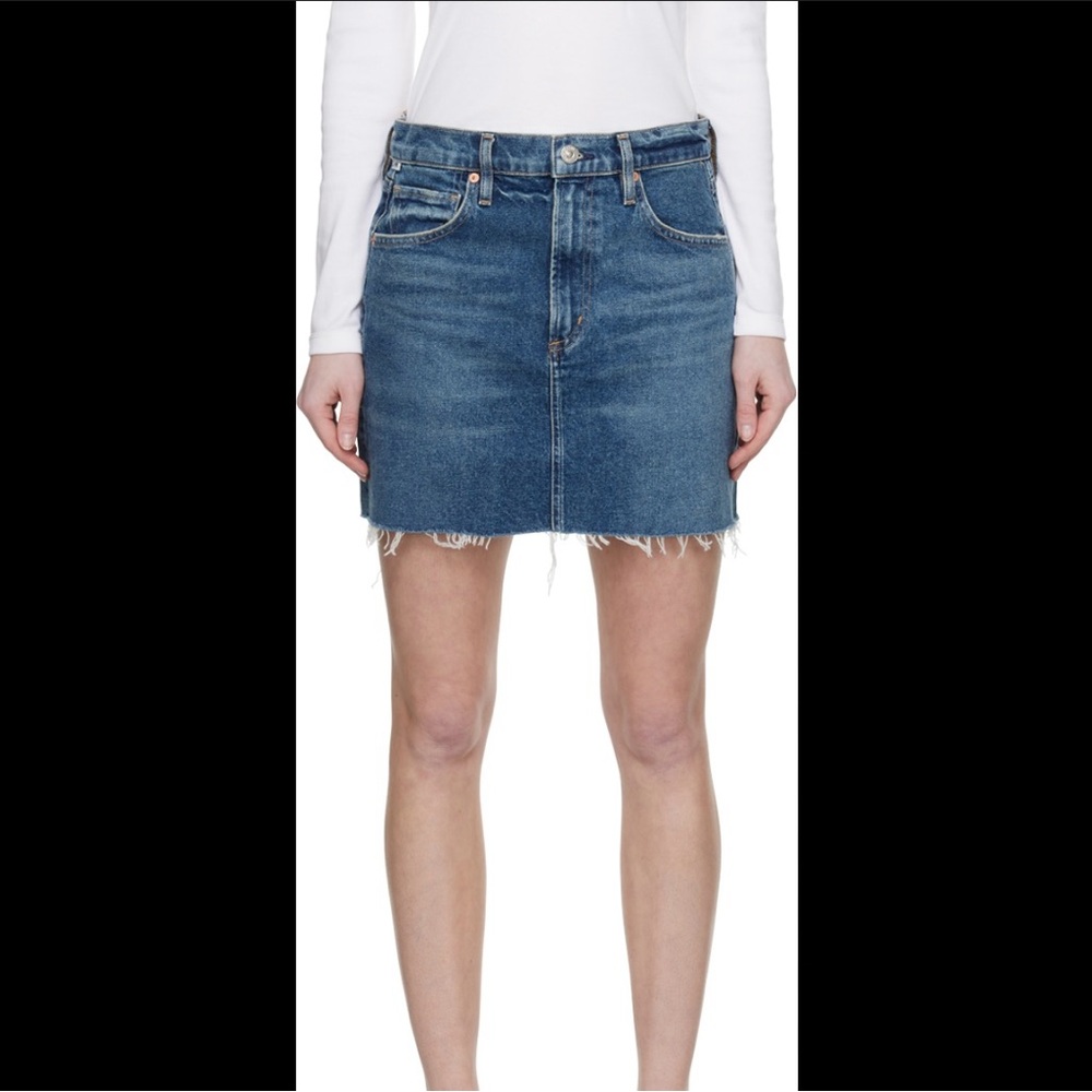 Citizens Of Humanity Blue Mini Pencil Skirt Casual